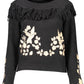 Elegant High Collar Embroidered Sweater