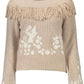 Chic Beige High Collar Wool Sweater