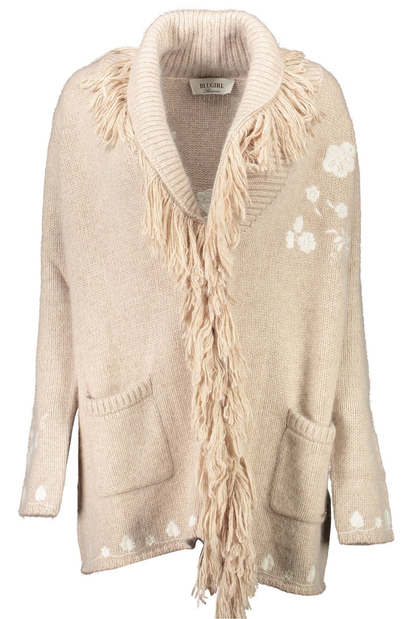 Beige Wool Women Sweater