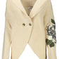 Chic Beige Embroidered Wool Cardigan