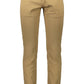 Brown Cotton Men Pants