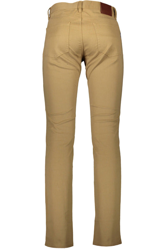 Brown Cotton Men Pants