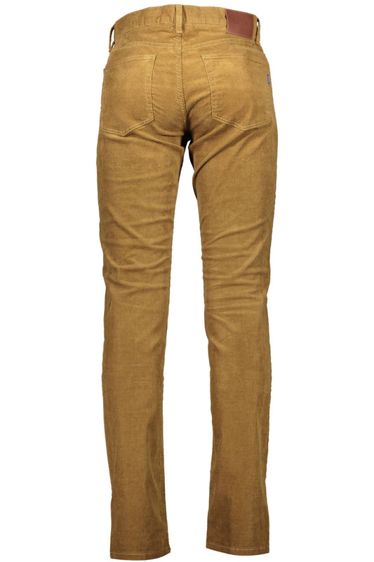 Brown Cotton Men's Pant