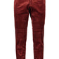 Red Cotton Men Trouser