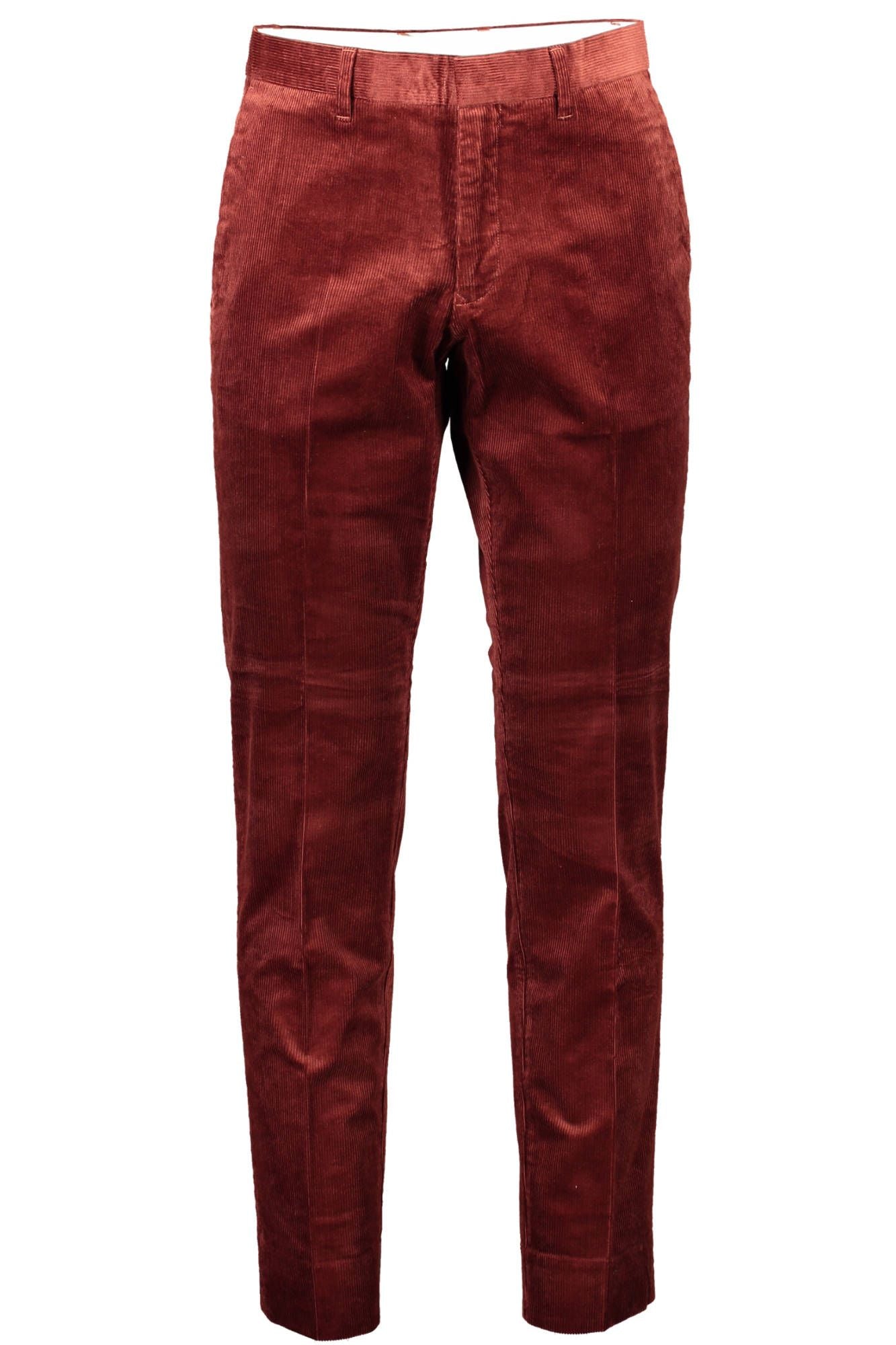 Red Cotton Men Trouser