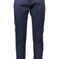Blue Cotton Men Trouser