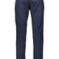 Blue Cotton Men Trouser