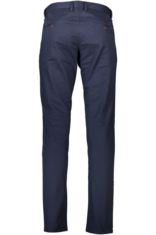 Blue Cotton Men Trouser