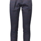 Blue Cotton Men Trouser