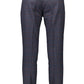 Blue Cotton Men Trouser