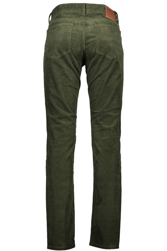 Green Cotton Men Pant