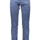 Blue Cotton Men Pant
