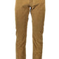Brown Cotton Men Pant
