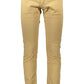 Beige Cotton Men Pant