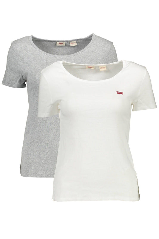 Gray Cotton Women T-Shirt