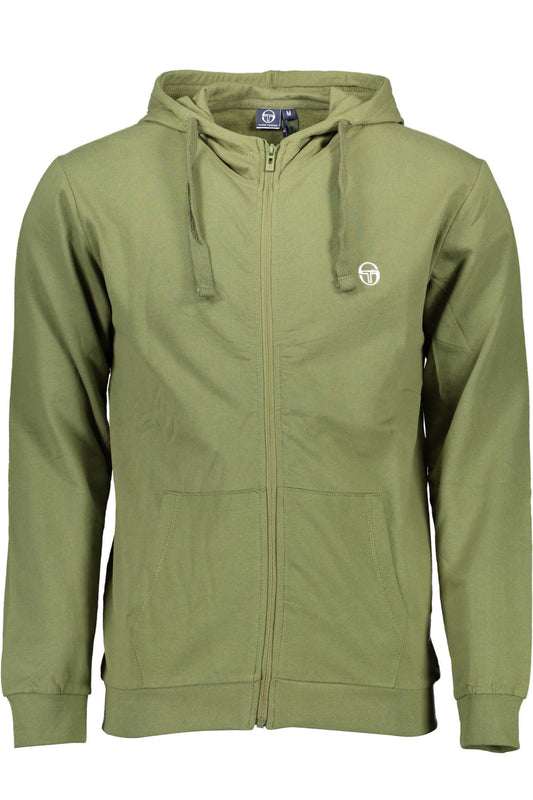 Green Cotton Men Sweater