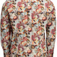 Beige Cotton Men Shirt