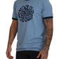 Elegant Light Blue Crewneck Tee