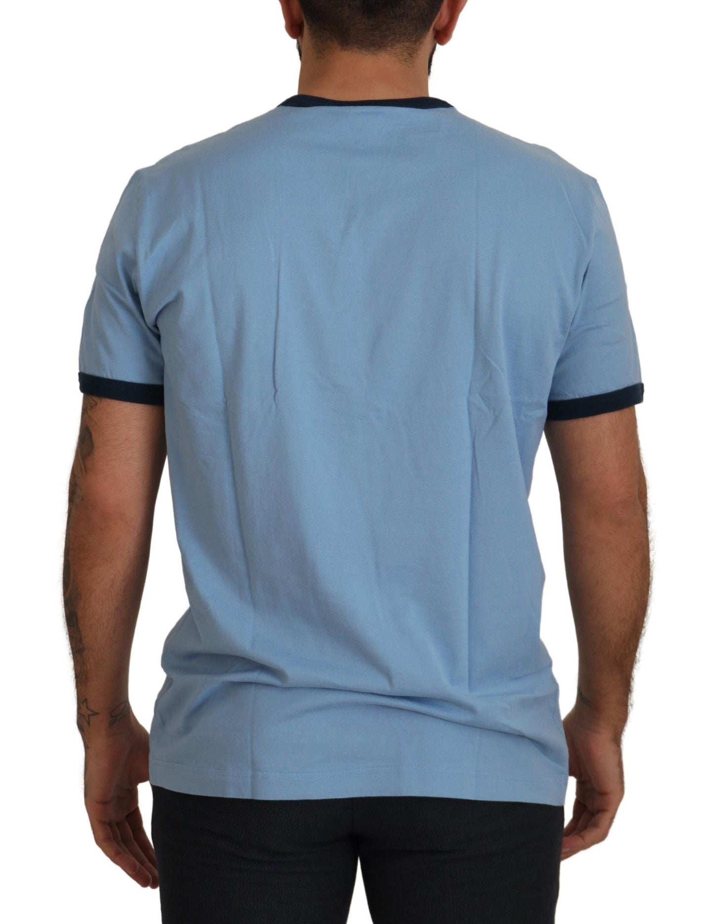 Elegant Light Blue Crewneck Tee