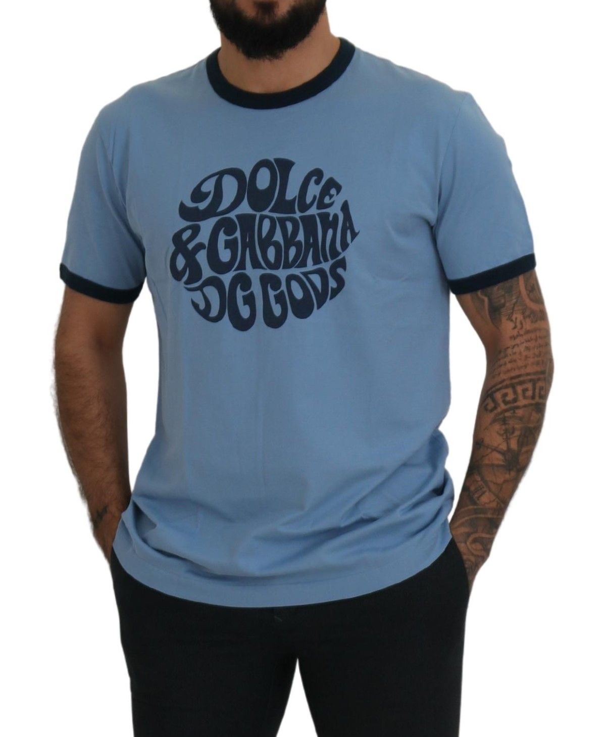 Elegant Light Blue Crewneck Tee