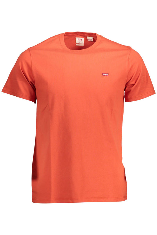 Orange Cotton Men T-Shirt