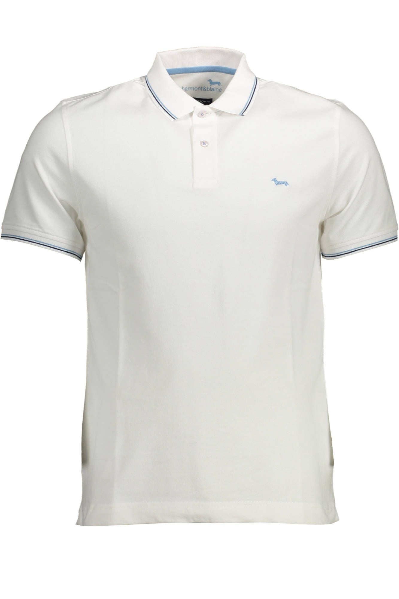White Cotton Men Polo Shirt