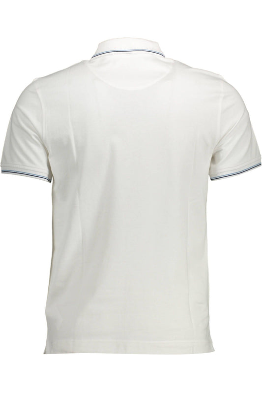 White Cotton Men Polo Shirt