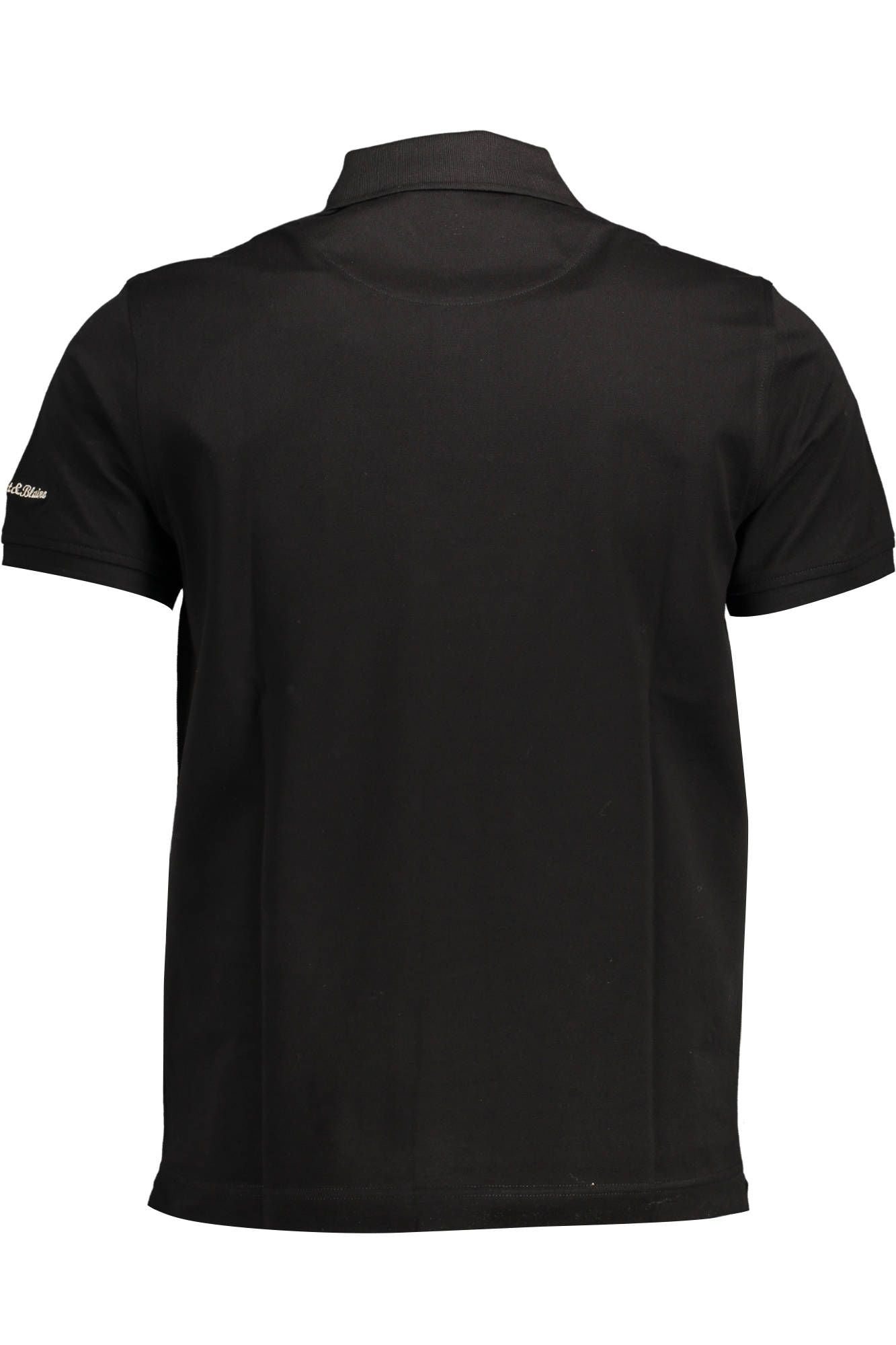 Black Cotton Men Polo Shirt