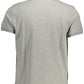 Gray Cotton Men Polo Shirt