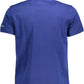 Blue Cotton Men Polo Shirt