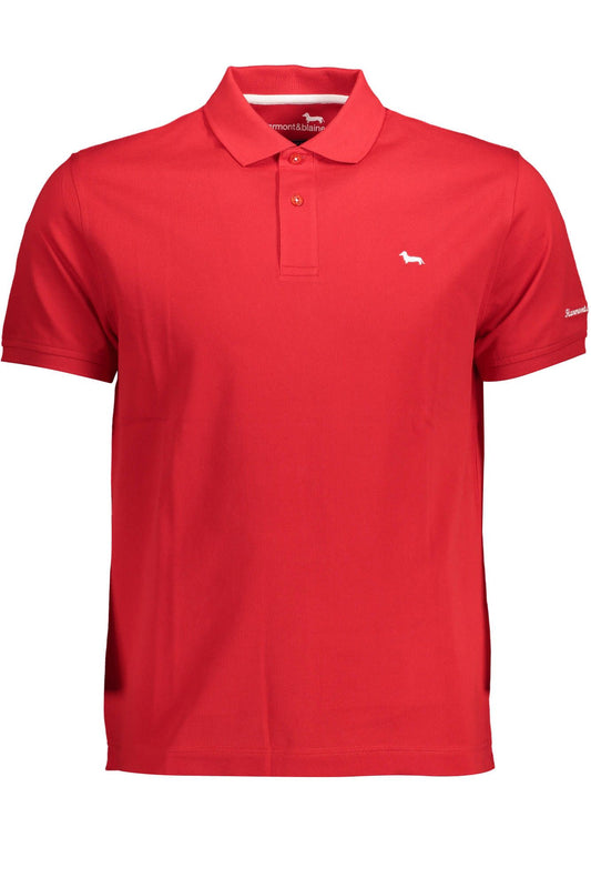 Red Cotton Men Polo Shirt