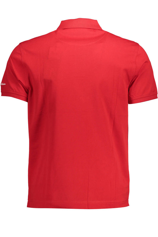 Red Cotton Men Polo Shirt
