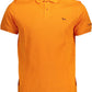 Orange Cotton Men Polo Shirt