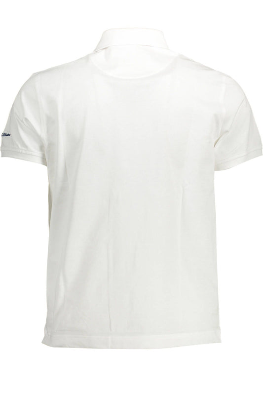 White Cotton Men Polo Shirt