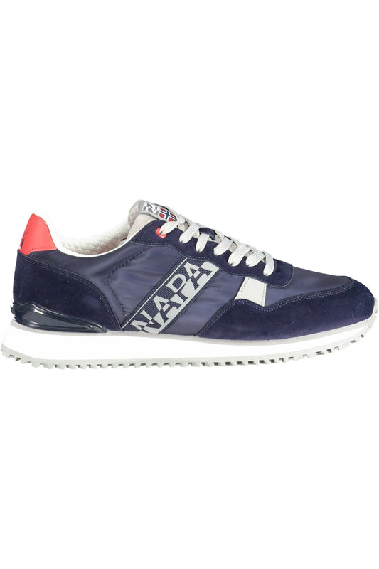 Blue Leather Men Sneaker