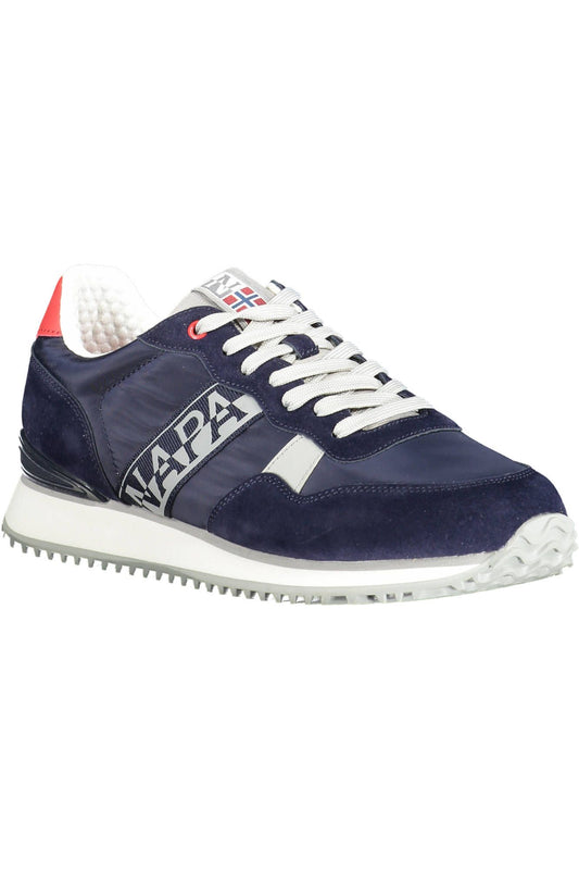 Blue Leather Men Sneaker