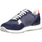 Blue Leather Men Sneaker