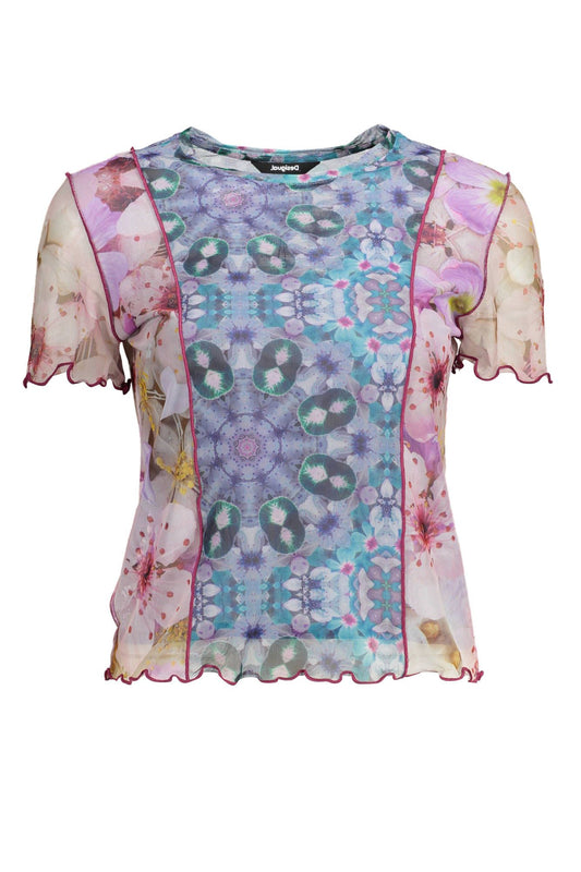 Pink Polyester Women Top