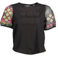 Elegant Embroidered Black Cotton Tee