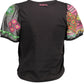 Elegant Embroidered Black Cotton Tee