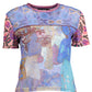 Light Blue Polyester Women T-Shirt