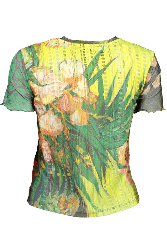 Green Polyester Women T-Shirt