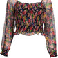 Black Polyester Women T-Shirt