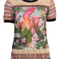 Beige Cotton Women T-Shirt