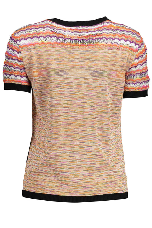 Beige Cotton Women T-Shirt