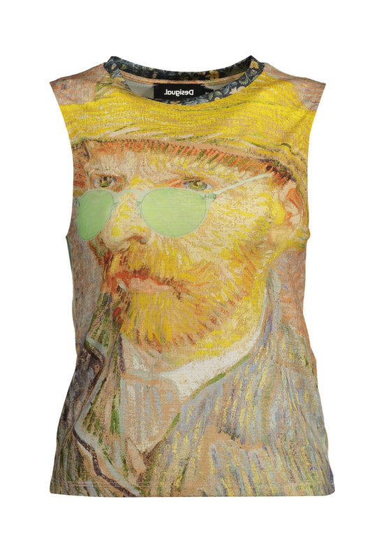 Yellow Polyester Women Top