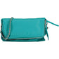 Light Blue Polyurethane Women Handbag