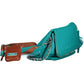 Light Blue Polyurethane Women Handbag