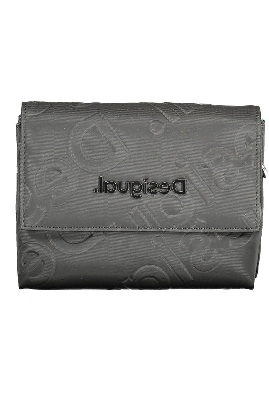 Black Polyurethane Women Handbag