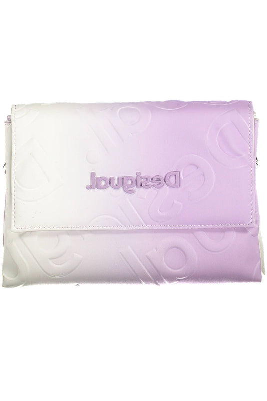 Purple Polyurethane Women Handbag